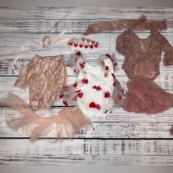 Source Unknown Other - Romantic Lace and Tulle baby girl photo newborn Set